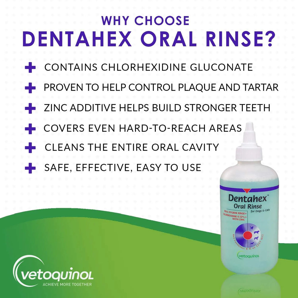 VETOQUINOL - Vetoquinol Dentahex Pet Oral Hygiene Rinse 8 Oz. - The Red Vitamin MX - Cuidado Dental Para Perros - {{ shop.shopifyCountryName }}
