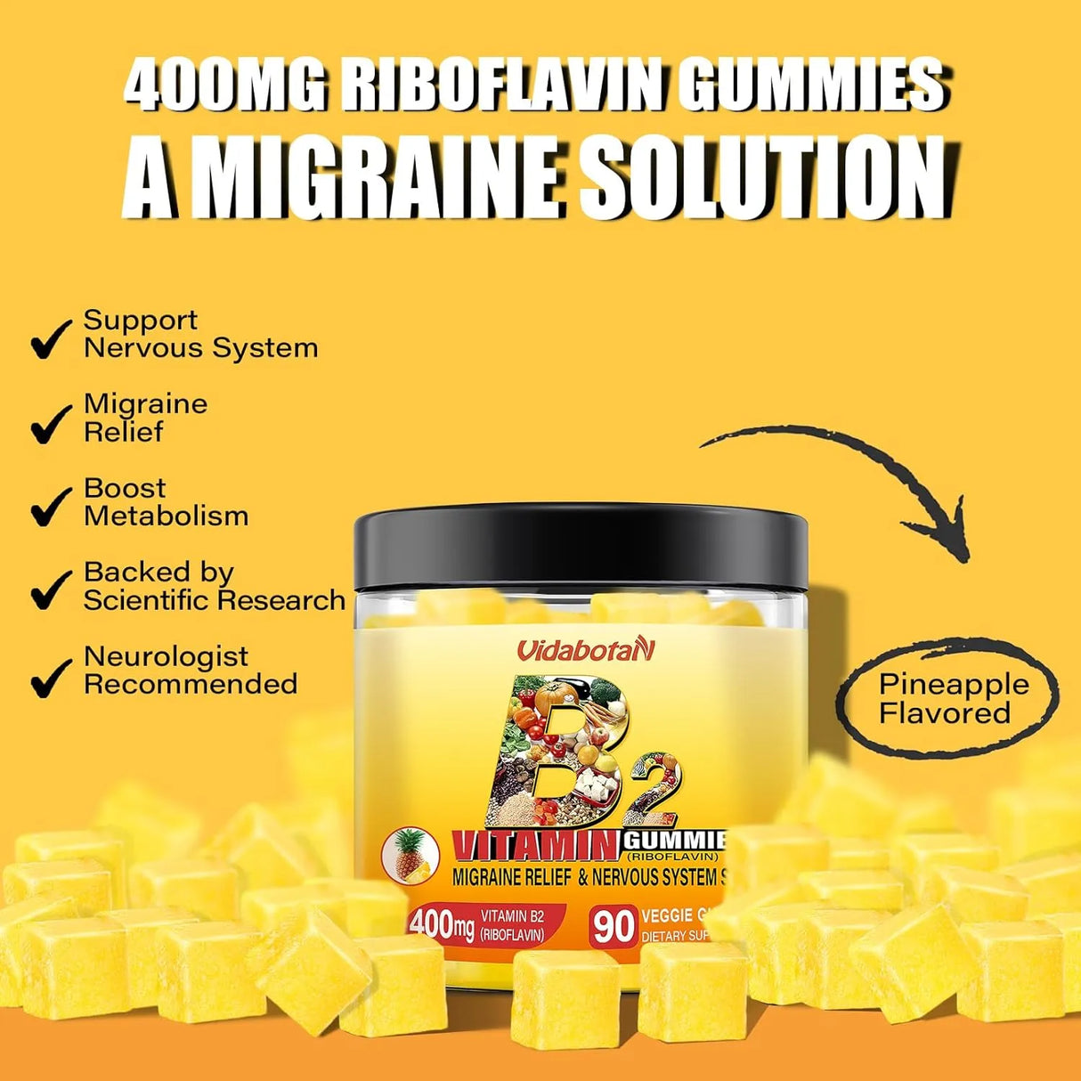 VIDABOTAN - Vidabotan Vitamin B2 Gummies 400Mg. 90 Gomitas - The Red Vitamin MX - Suplementos Alimenticios - {{ shop.shopifyCountryName }}