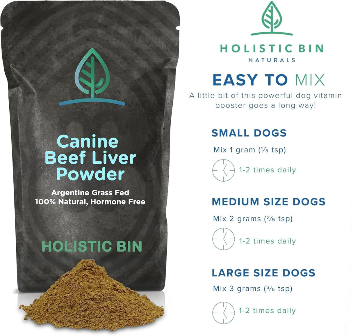 HOLISTIC BIN - Holistic Bin Canine Beef Liver Powder 50Gr. - The Red Vitamin MX - Multivitamínicos Para Perros - {{ shop.shopifyCountryName }}
