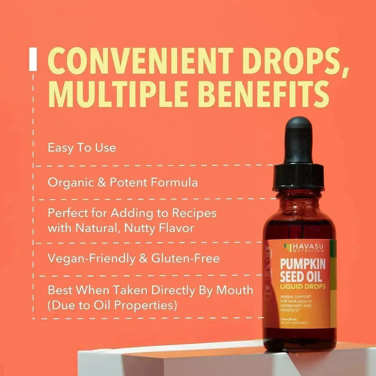 HAVASU NUTRITION - HAVASU NUTRITION Organic Pumpkin Seed Oil 30Ml. - The Red Vitamin MX - Suplementos Alimenticios - {{ shop.shopifyCountryName }}