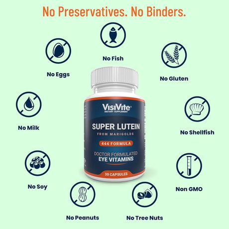 VISIVITE - VisiVite Super Lutein 444 Eye Lutein Max Vision Vitamins 30 Capsulas - The Red Vitamin MX - Suplementos Alimenticios - {{ shop.shopifyCountryName }}