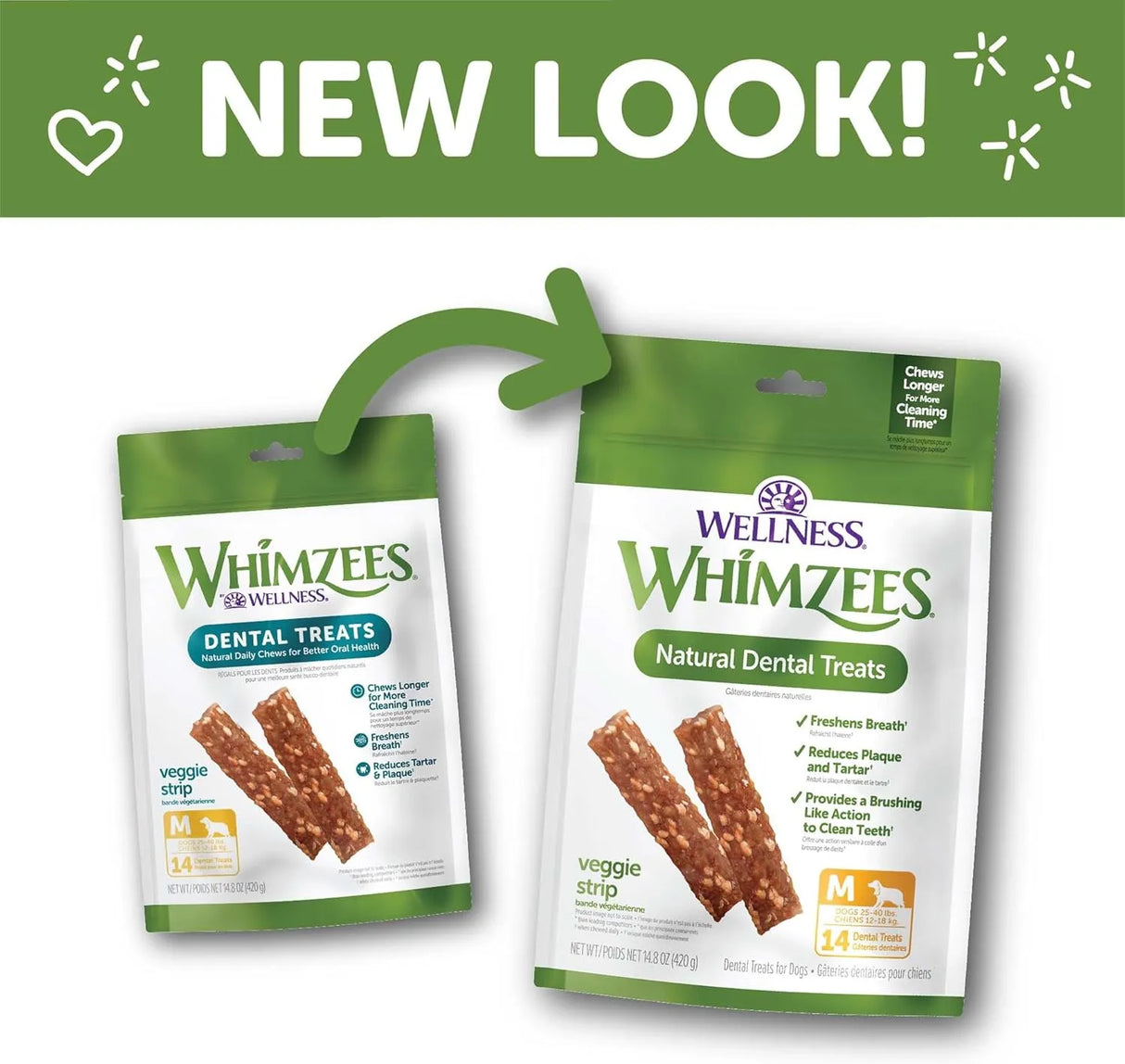WELLNESS WHIMZEES - Wellness WHIMZEES Veggie Sausage Dog Dental Treats Medium Size Stick 14 Piezas - The Red Vitamin MX - Cuidado Dental Para Perros - {{ shop.shopifyCountryName }}