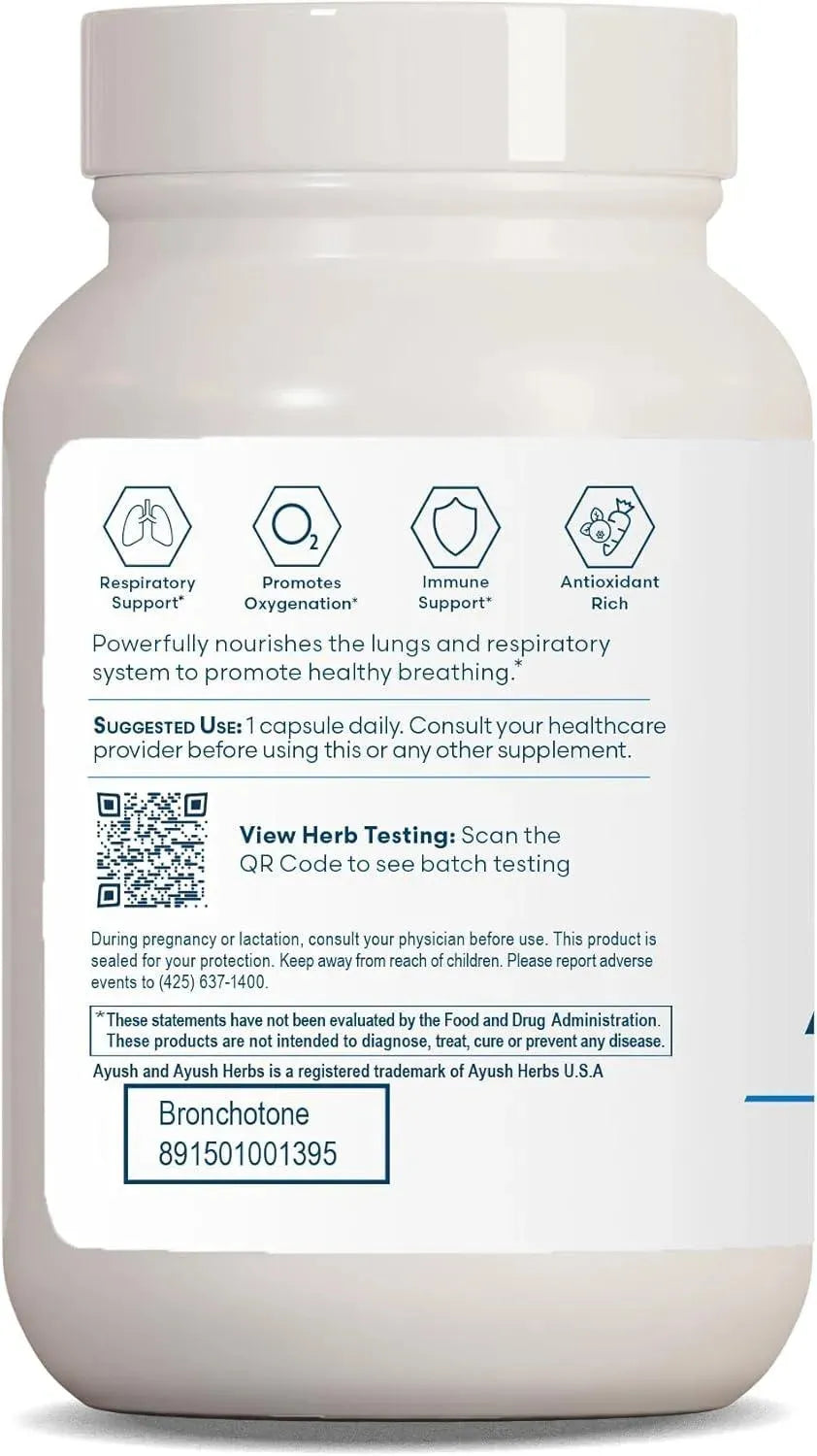 AYUSH HERBALS - Ayush Herbs Bronchotone Powerful Respiratory & Immune-System Support 90 Capsulas - The Red Vitamin MX - Suplementos Alimenticios - {{ shop.shopifyCountryName }}