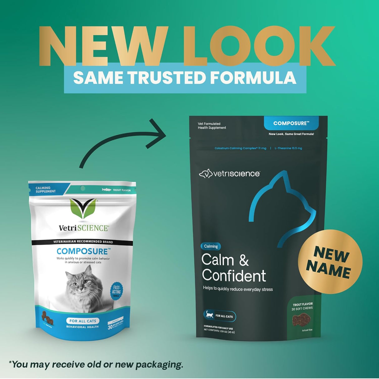 VetriScience Composure Calming Formula for Cats Trout 30 Masticables