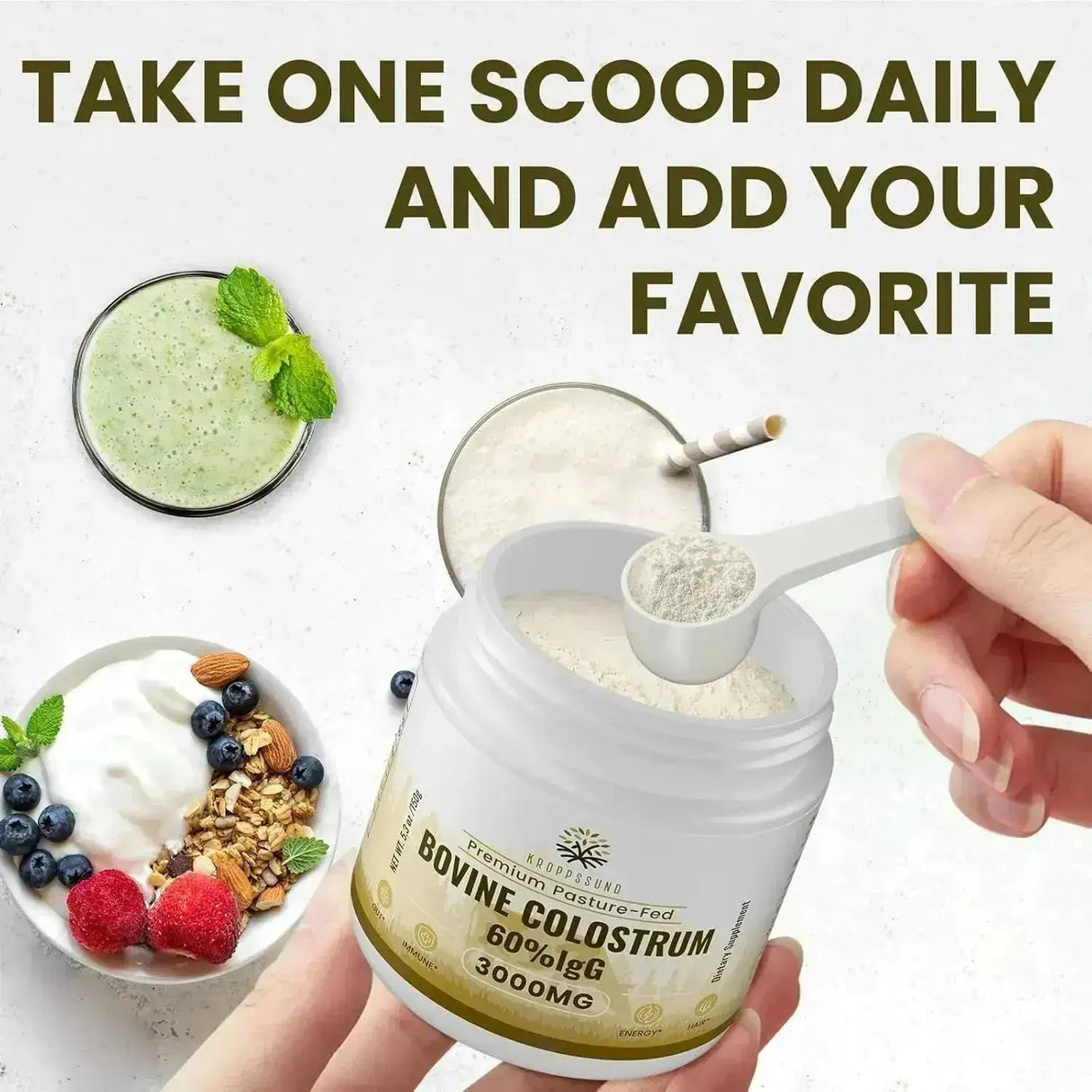 KROPPSSUND - Kroppssund Bovine Colostrum Powder 3000Mg. 50 Servicios 150Gr. - The Red Vitamin MX - Suplementos Alimenticios - {{ shop.shopifyCountryName }}