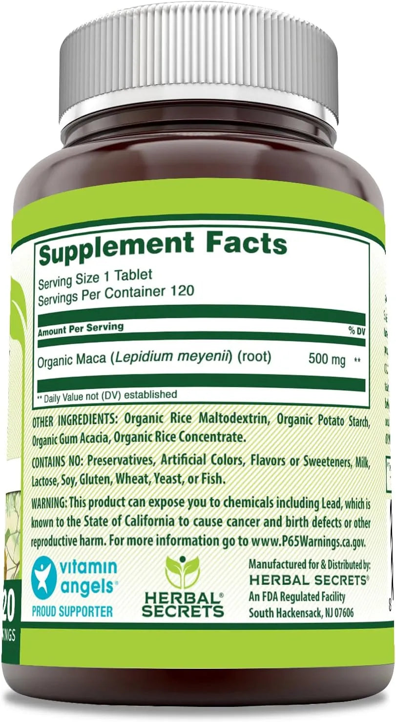 HERBAL SECRETS - Herbal Secrets Maca 500Mg. 120 Tabletas - The Red Vitamin MX - Suplementos Alimenticios - {{ shop.shopifyCountryName }}