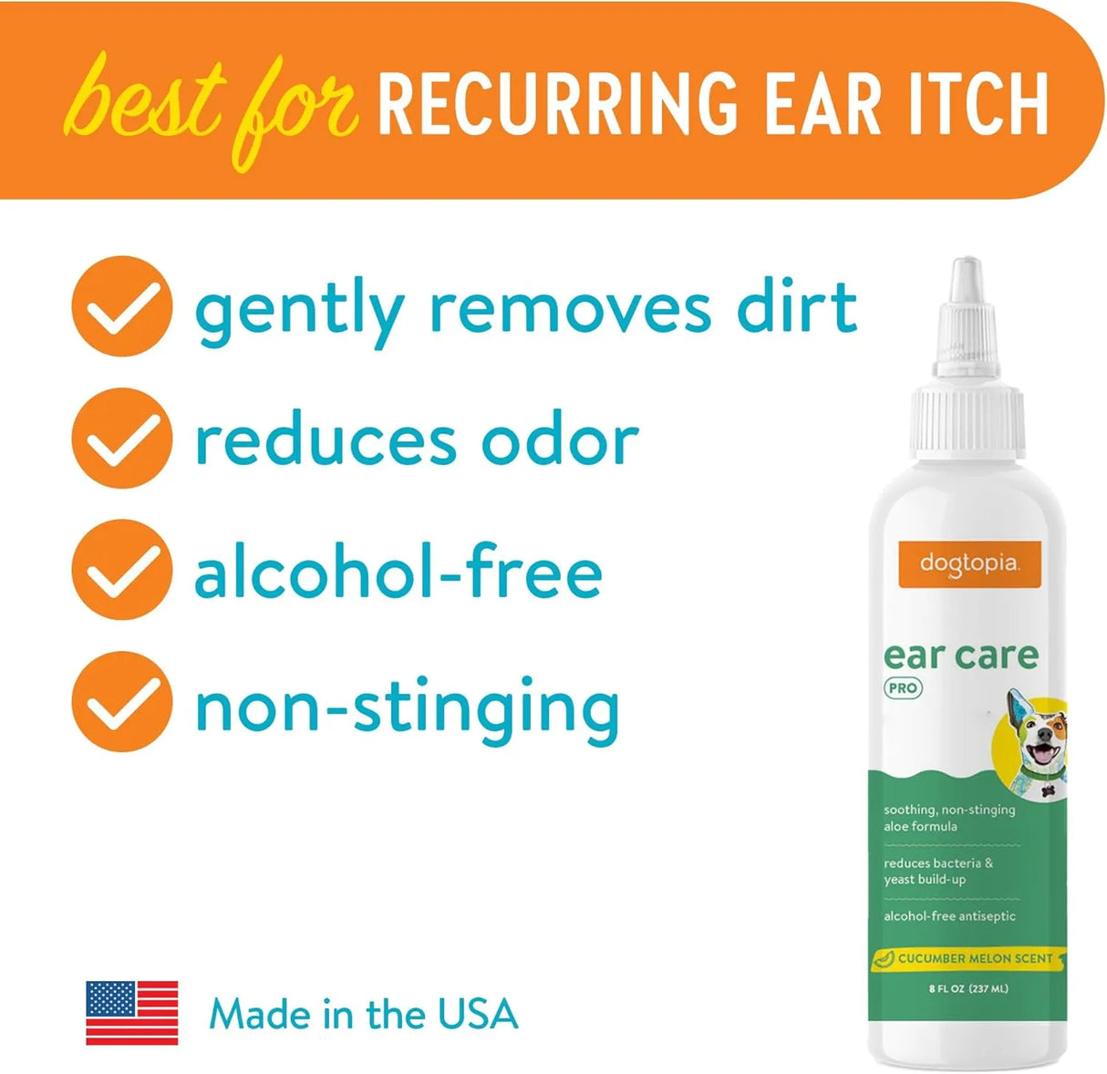 DOGTOPIA - Dogtopia Ear Care Pro Solution for Dogs 8 Fl.Oz. - The Red Vitamin MX - Cuidado Del Oído De Perros - {{ shop.shopifyCountryName }}