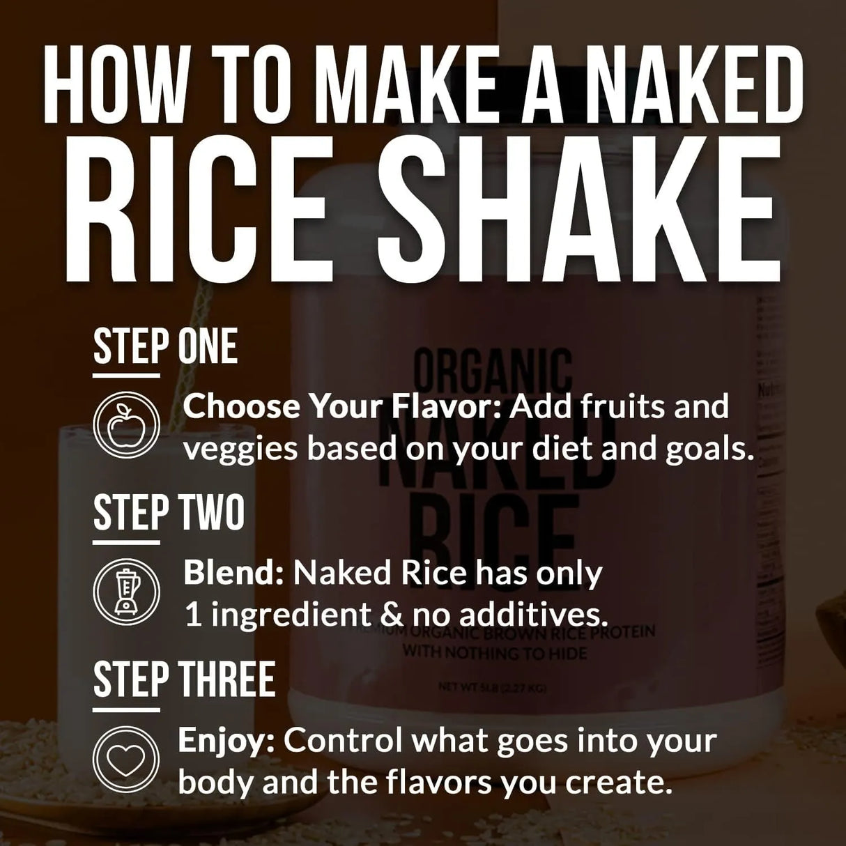 NAKED NUTRITION - Naked Rice Organic Brown Rice Protein Powder 15 Servicios 454Gr. - The Red Vitamin MX - Suplementos Alimenticios - {{ shop.shopifyCountryName }}