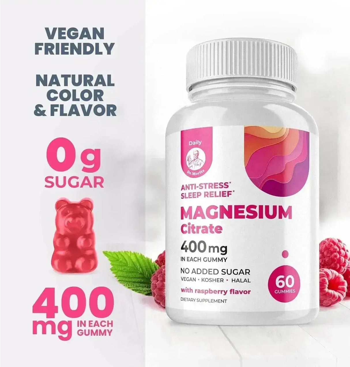 DR. MORITZ - DR. MORITZ Magnesium Gummies Sugar-Free 400Mg. 60 Gomitas - The Red Vitamin MX - Suplementos Alimenticios - {{ shop.shopifyCountryName }}