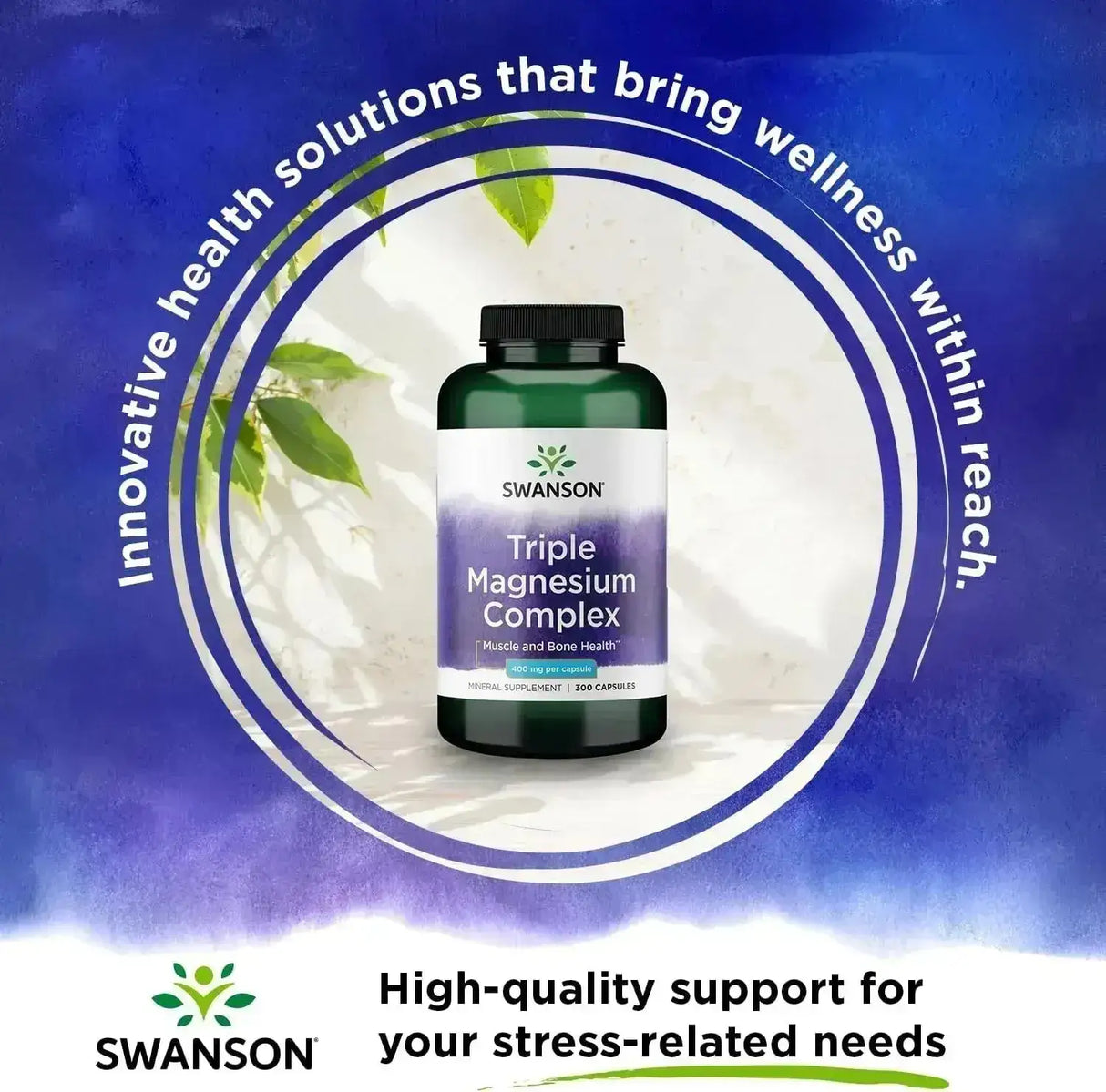 SWANSON - Swanson Triple Magnesium Complex 400Mg. 300 Capsulas - The Red Vitamin MX - Suplementos Alimenticios - {{ shop.shopifyCountryName }}
