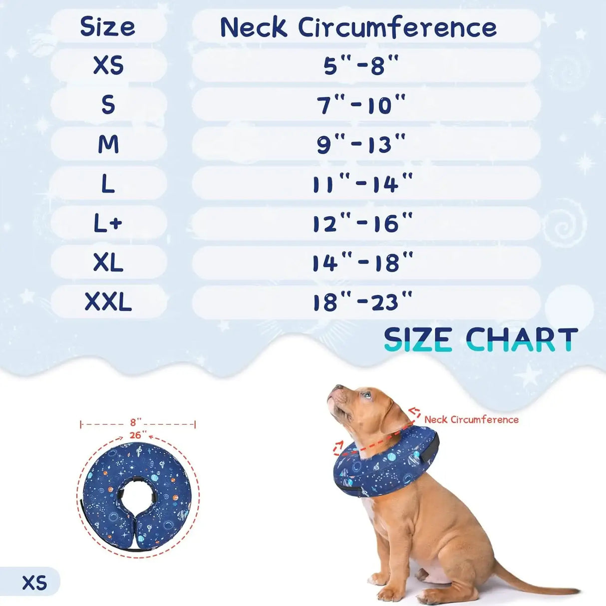SUPET - Supet Inflatable Dog Cone Collar Alternative After Surgery XSMALL Neck 5"-8" - The Red Vitamin MX - Collares y Conos De Recuperación Para Perros - {{ shop.shopifyCountryName }}