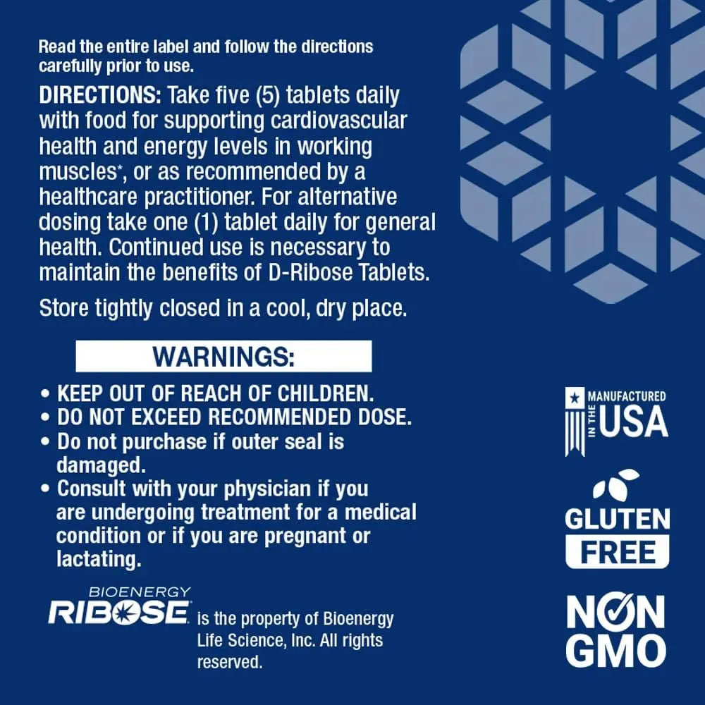 LIFE EXTENSION - Life Extension D-Ribose 100 Tabletas - The Red Vitamin MX - Suplementos Alimenticios - {{ shop.shopifyCountryName }}