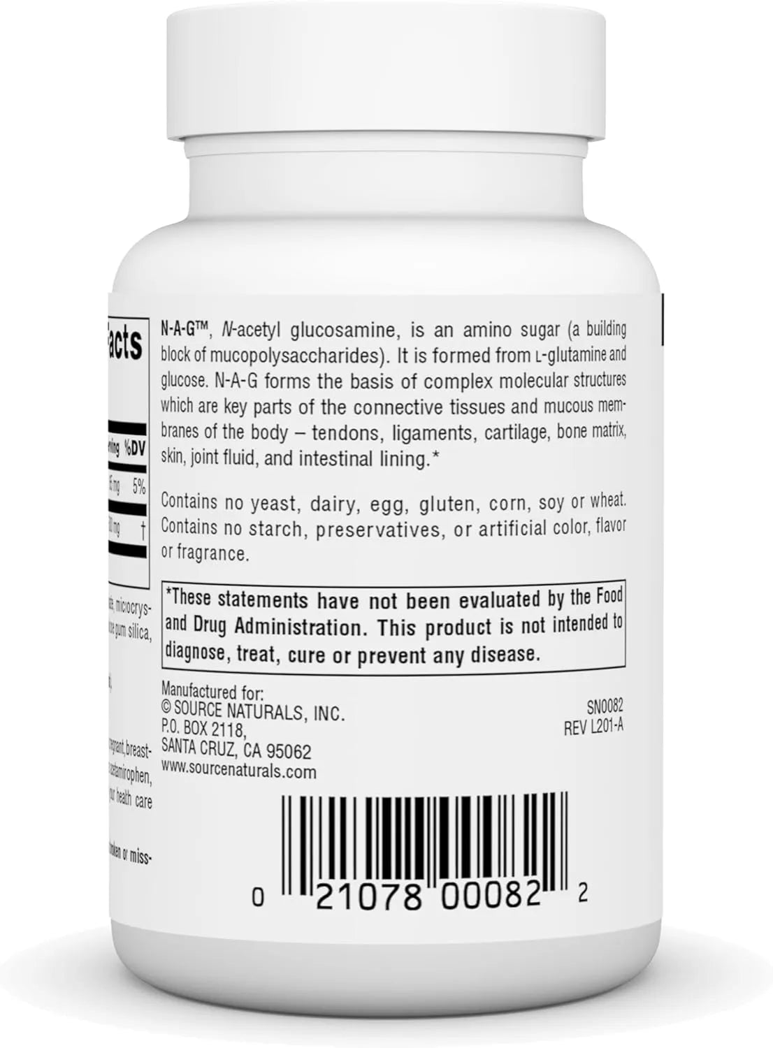 SOURCE NATURALS - Source Naturals N-A-G, N-Acetyl Glucosamine 250Mg. 120 Tabletas - The Red Vitamin MX - Suplementos Alimenticios - {{ shop.shopifyCountryName }}
