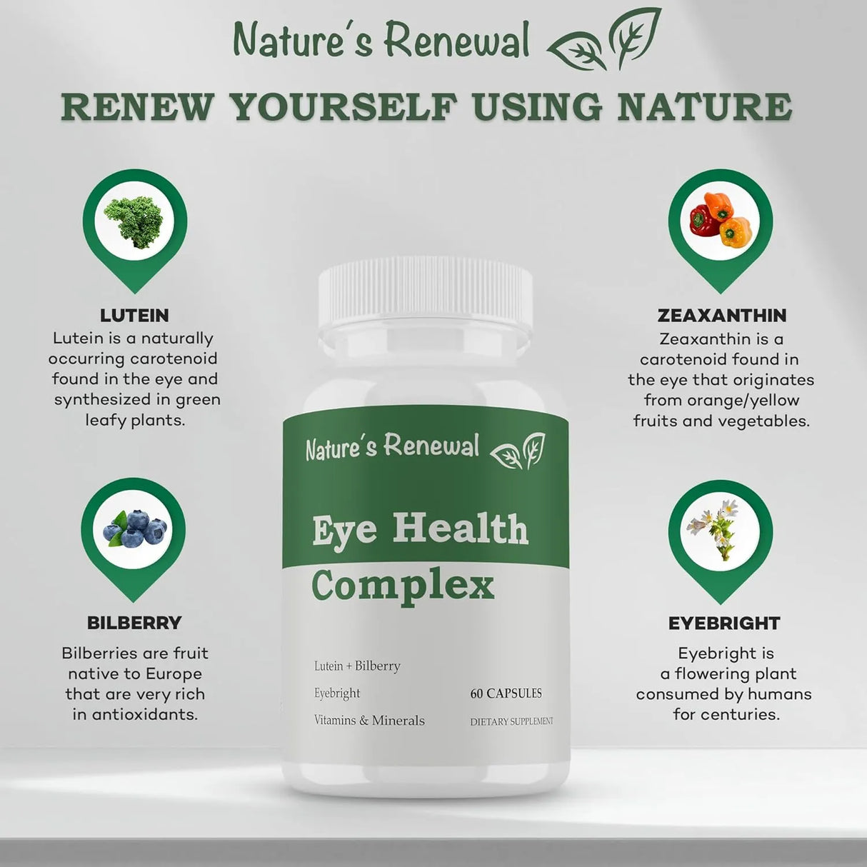 NATURE'S RENEWAL - Nature's Renewal Eye Health Complex 60 Capsulas - The Red Vitamin MX - Suplementos Alimenticios - {{ shop.shopifyCountryName }}