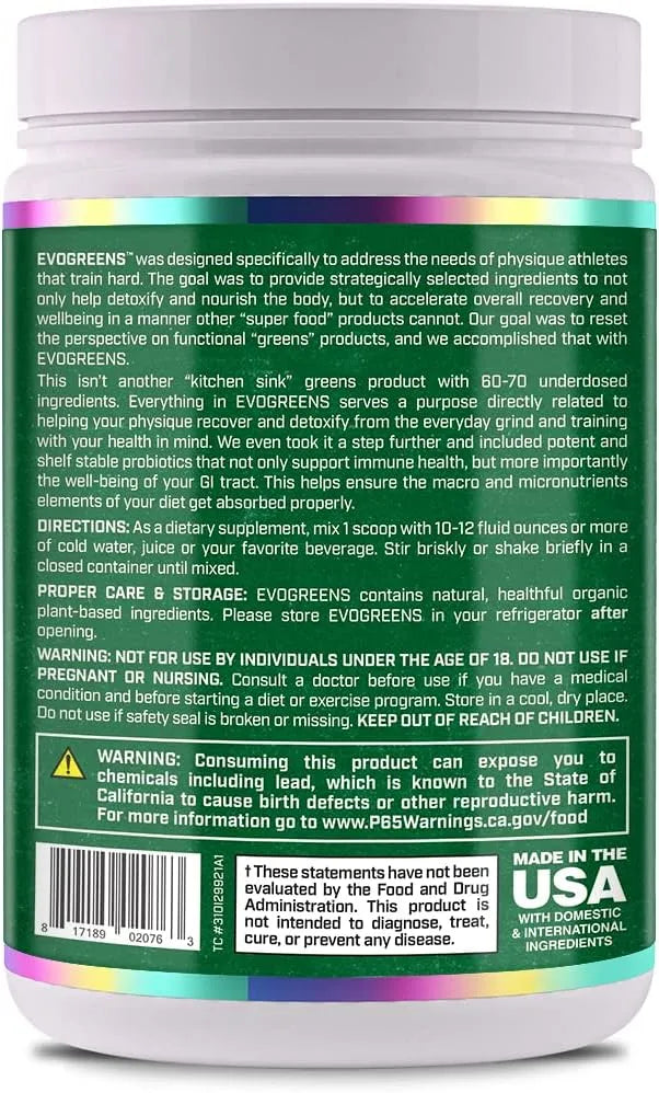 EVOGEN - Evogen Evogreens Super Greens Powder 30 Servicios Chocolate 336Gr. - The Red Vitamin MX - Suplementos Alimenticios - {{ shop.shopifyCountryName }}