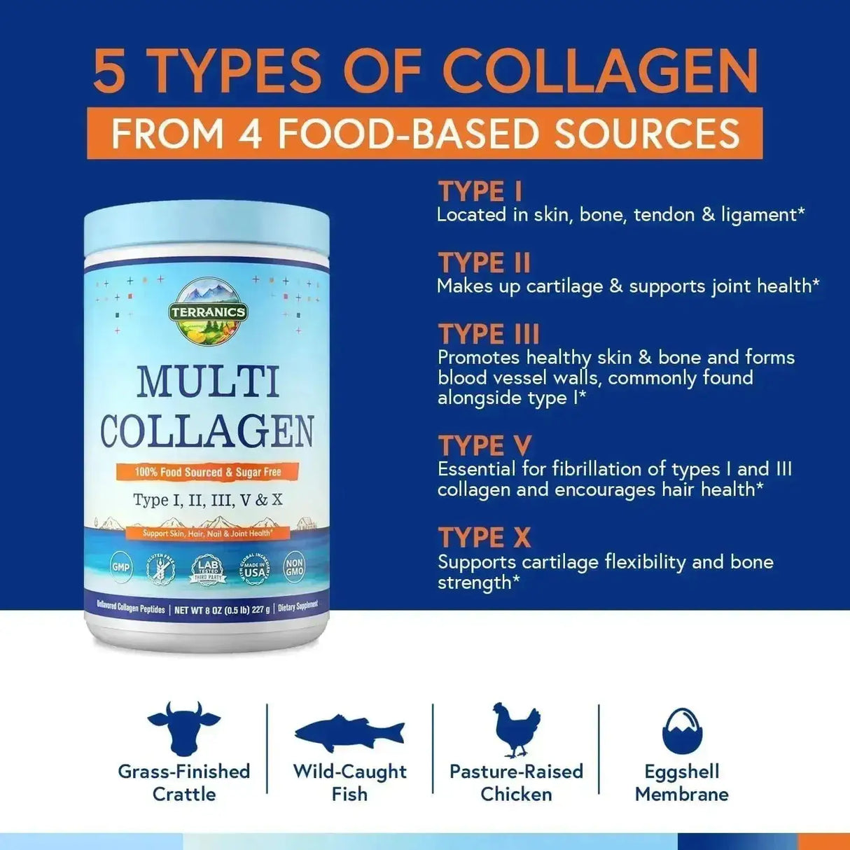 TERRANICS - Terranics Multi Collagen Peptides Powder 227Gr. - The Red Vitamin MX - Suplementos Alimenticios - {{ shop.shopifyCountryName }}