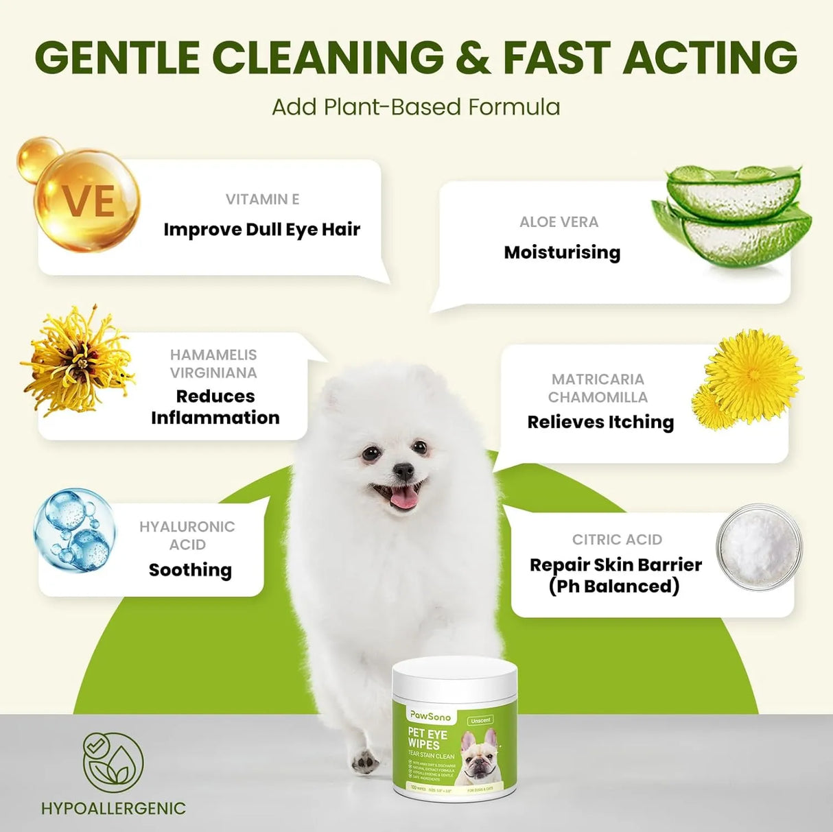 PAWSONO - PawSono Eye Wipes for Dogs & Cats Unscent 100 Toallitas 2 Pack - The Red Vitamin MX - Cuidado De Los Ojos De Los Perros - {{ shop.shopifyCountryName }}