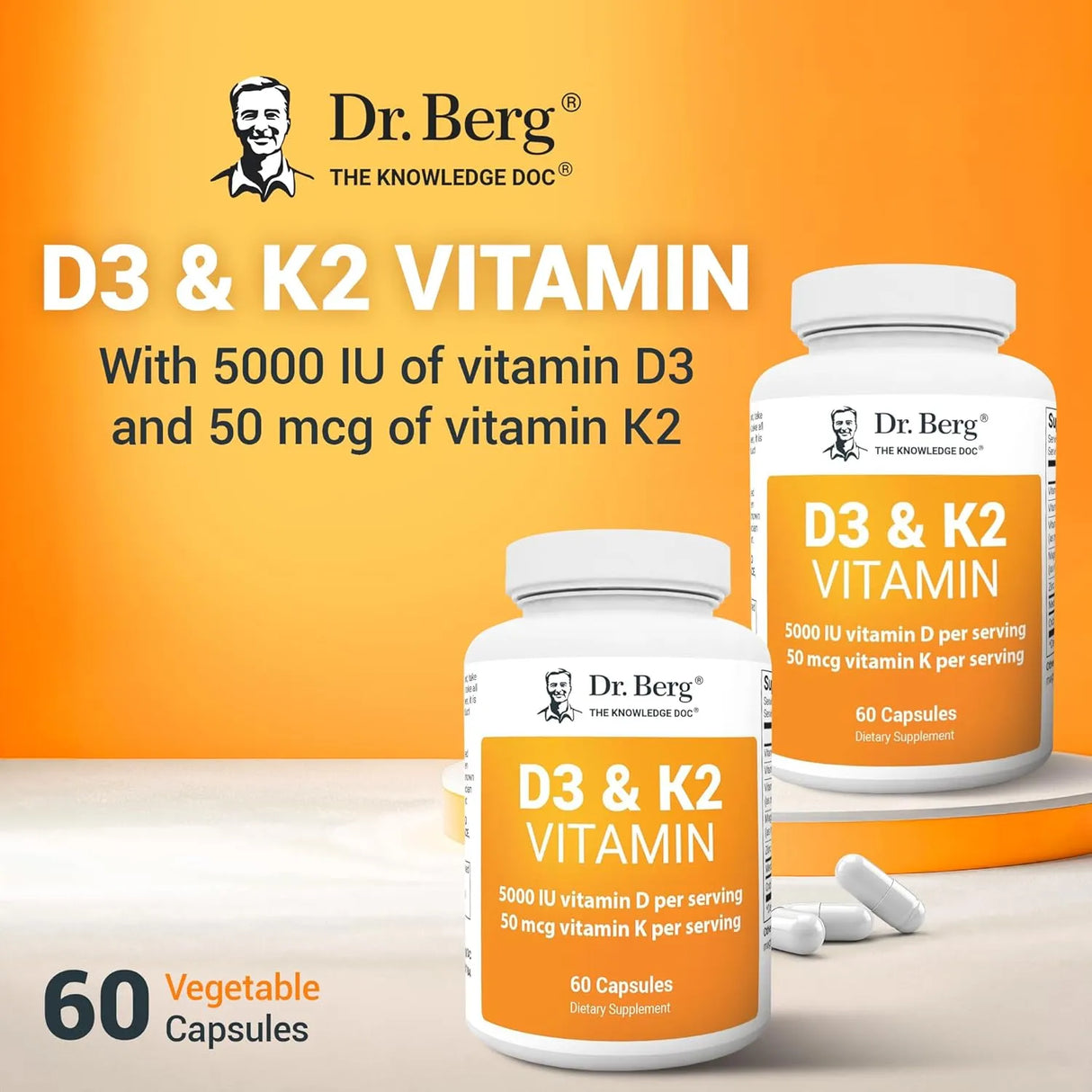 DR. BERG - Dr. Berg D3 K2 Vitamin 60 Capsulas - The Red Vitamin MX - Suplementos Alimenticios - {{ shop.shopifyCountryName }}