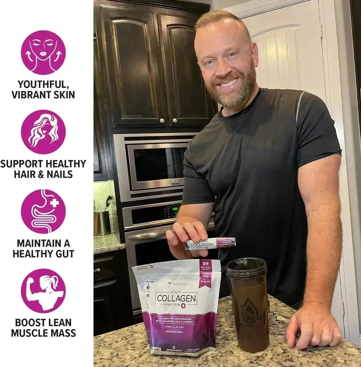 VITAUTHORITY - Vitauthority Multi Collagen Peptides Plus Hyaluronic Acid and Vitamin C 20 Paquetes - The Red Vitamin MX - Suplementos Alimenticios - {{ shop.shopifyCountryName }}