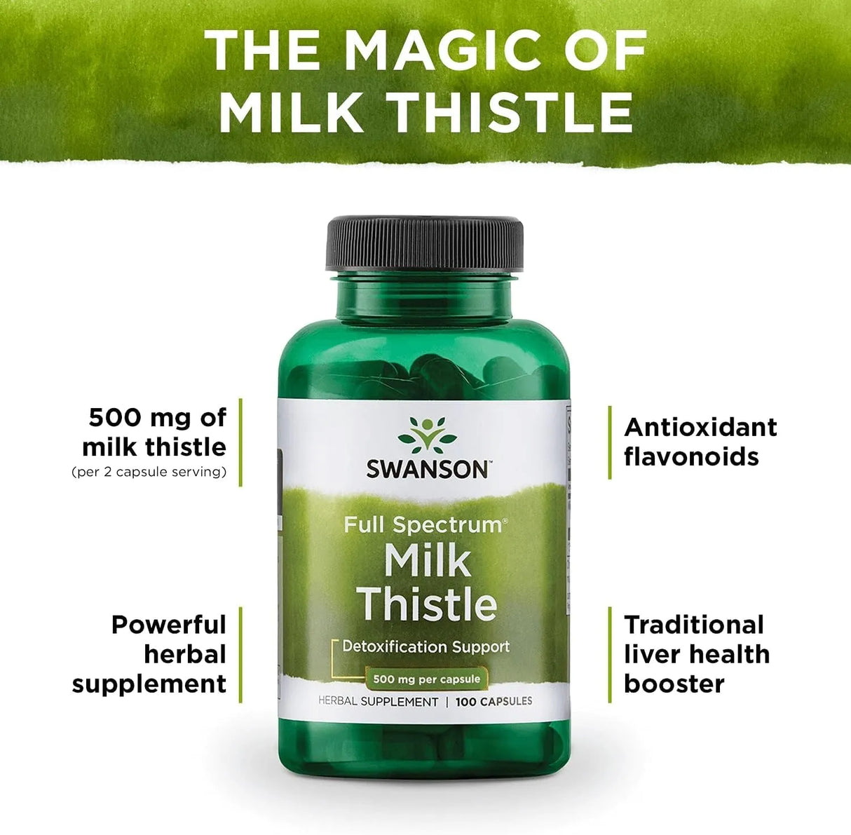 SWANSON - Swanson Milk Thistle 500Mg. 100 Capsulas - The Red Vitamin MX - Suplementos Alimenticios - {{ shop.shopifyCountryName }}