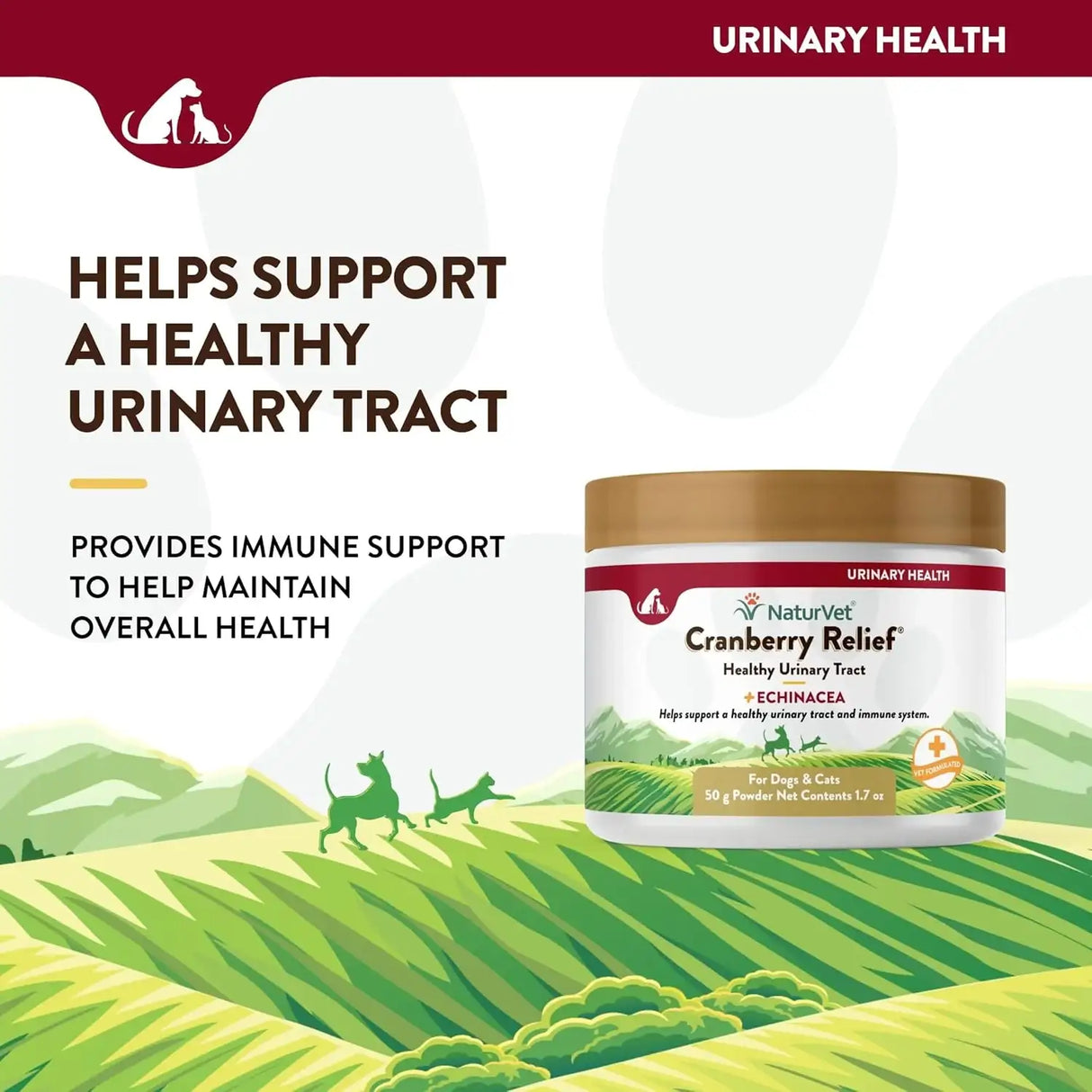 NATURVET - NaturVet Cranberry Relief Plus Echinacea Powder 50Gr. - The Red Vitamin MX - Salud De Tracto Urinario Para Perros - {{ shop.shopifyCountryName }}