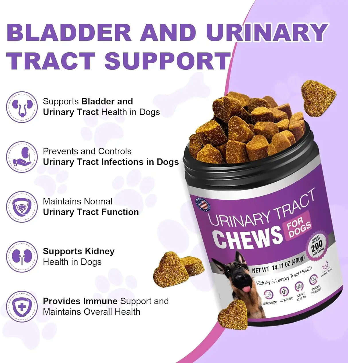 TTLXBL - TTLXBL Dog UTI Treatment Cranberry Supplement for Dogs 200 Masticables - The Red Vitamin MX - Salud De Tracto Urinario Para Perros - {{ shop.shopifyCountryName }}