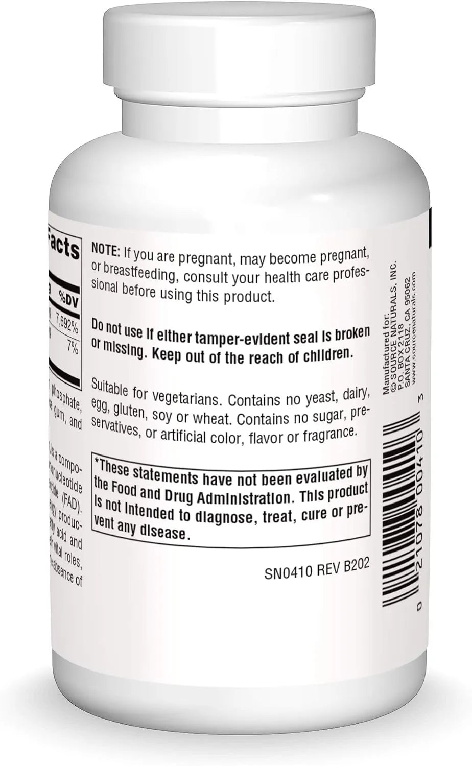 SOURCE NATURALS - Source Naturals Vitamin B-2 Riboflavin 100Mg. 250 Tabletas - The Red Vitamin MX - Suplementos Alimenticios - {{ shop.shopifyCountryName }}