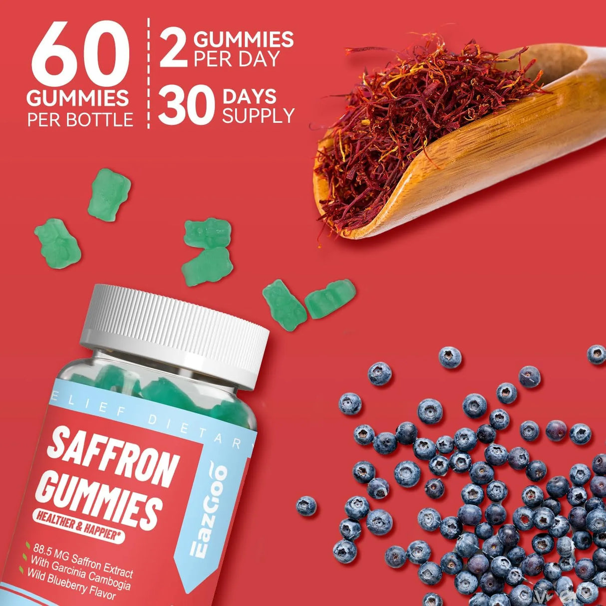 EAZGOO - EAZGOO Saffron Gummies 60 Gomitas 2 Pack - The Red Vitamin MX - Suplementos Alimenticios - {{ shop.shopifyCountryName }}