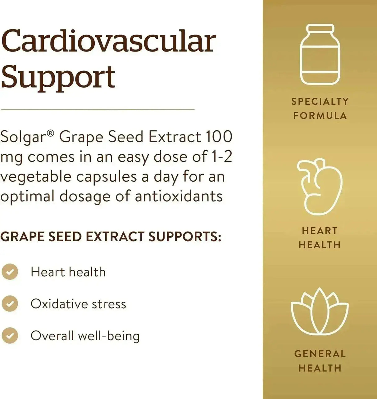 SOLGAR - Solgar Grape Seed Extract 100Mg. 60 Capsulas - The Red Vitamin MX - Suplementos Alimenticios - {{ shop.shopifyCountryName }}