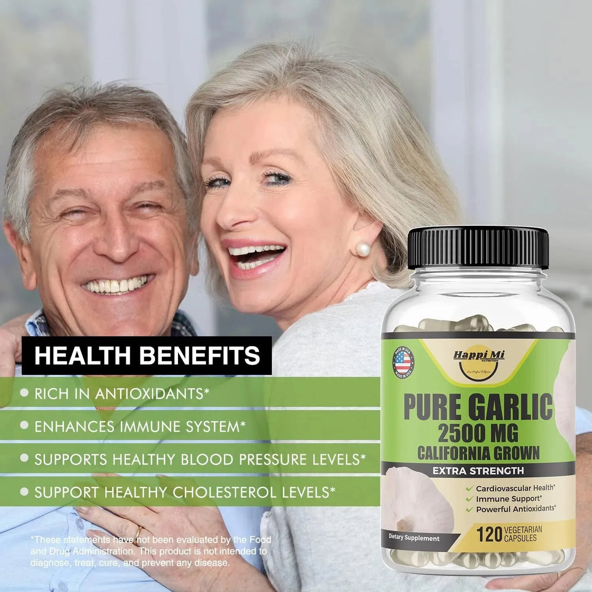 HAPPI MI NUTRITION - Happi Mi Nutrition Garlic 2500Mg. 120 Capsulas - The Red Vitamin MX - Suplementos Alimenticios - {{ shop.shopifyCountryName }}