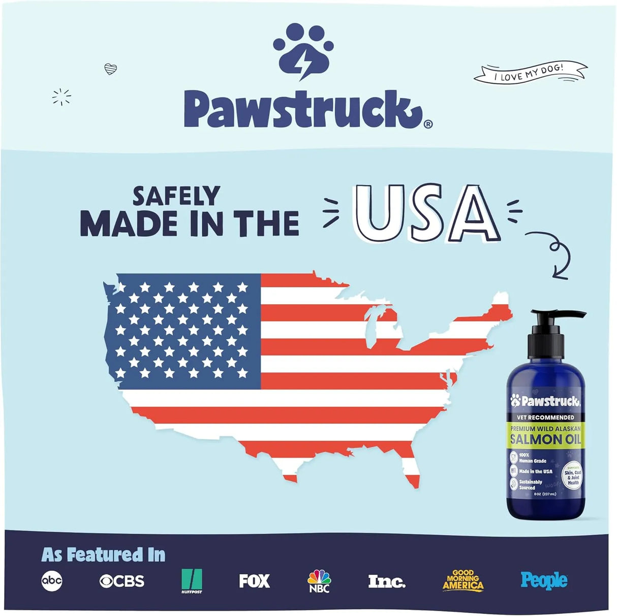 PAWSTRUCK - Pawstruck Pure Human-Grade Wild Alaskan Salmon Oil for Dogs & Cats 8 Fl.Oz. - The Red Vitamin MX - Aceite De Pescado Para Perros - {{ shop.shopifyCountryName }}