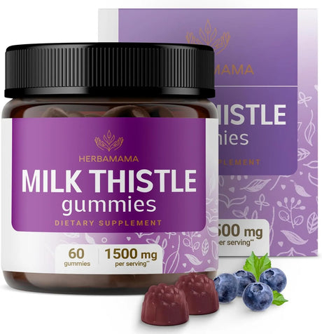 HERBAMAMA - HERBAMAMA Milk Thistle Gummies 1500Mg. 60 Gomitas - The Red Vitamin MX - Suplementos Alimenticios - {{ shop.shopifyCountryName }}