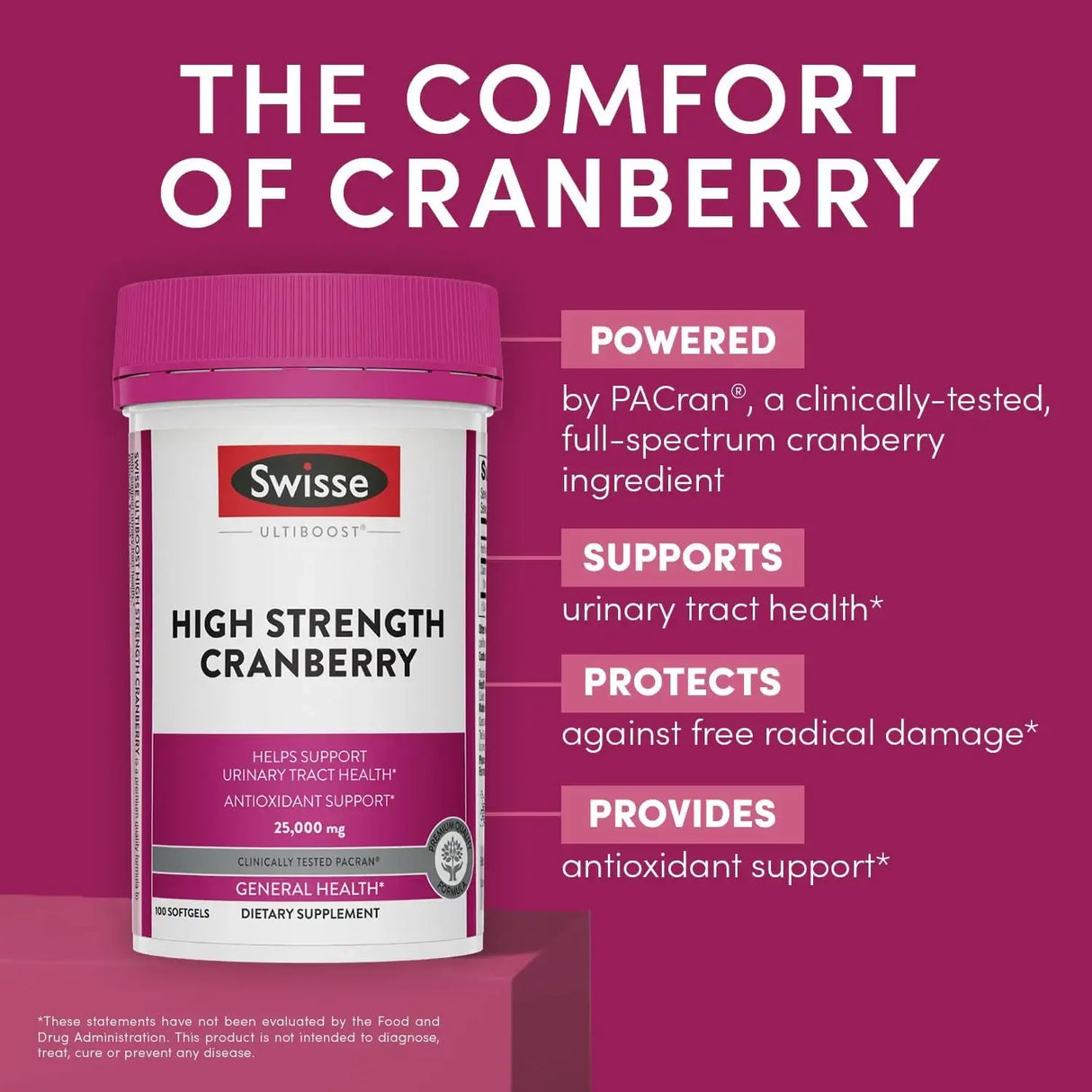 SWISSE - Swisse Cranberry Pills 100 Capsulas Blandas - The Red Vitamin MX - Suplementos Alimenticios - {{ shop.shopifyCountryName }}