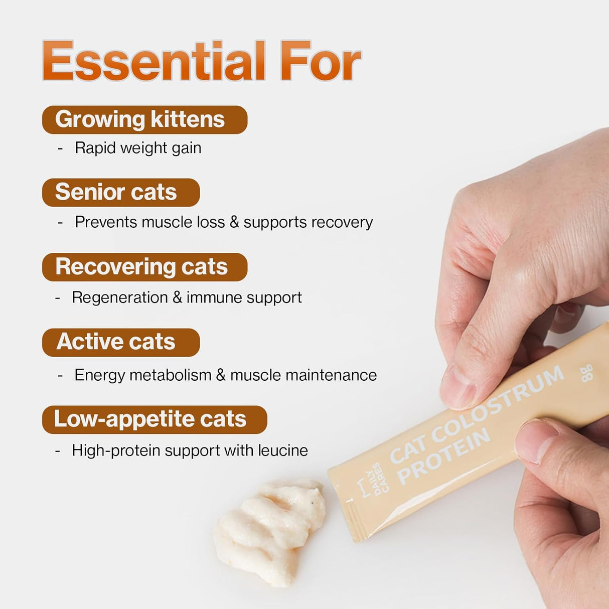 Dr.by Cat Colostrum Protein Cat Supplement Immune Support 30 Paquetes