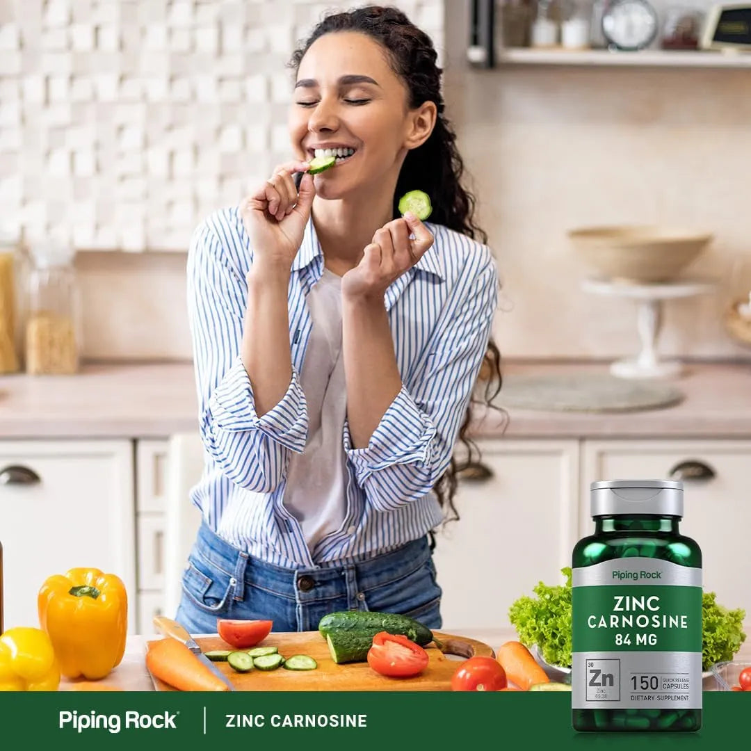 PIPING ROCK - Piping Rock Zinc Carnosine 84Mg. 150 Capsulas - The Red Vitamin MX - Suplementos Alimenticios - {{ shop.shopifyCountryName }}