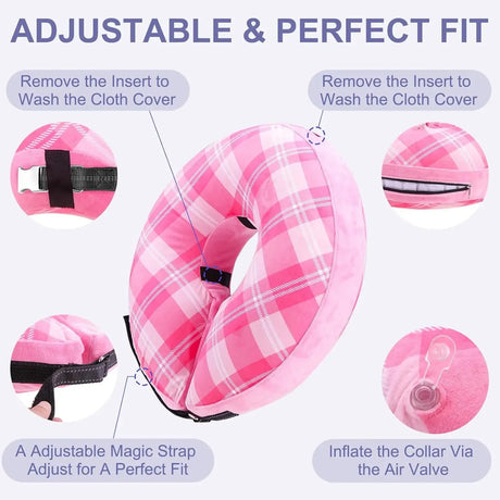 BEAUTYZOO - BEAUTYZOO Inflatable Donut Collar PINK LARGE - The Red Vitamin MX - Collares y Conos De Recuperación Para Perros - {{ shop.shopifyCountryName }}