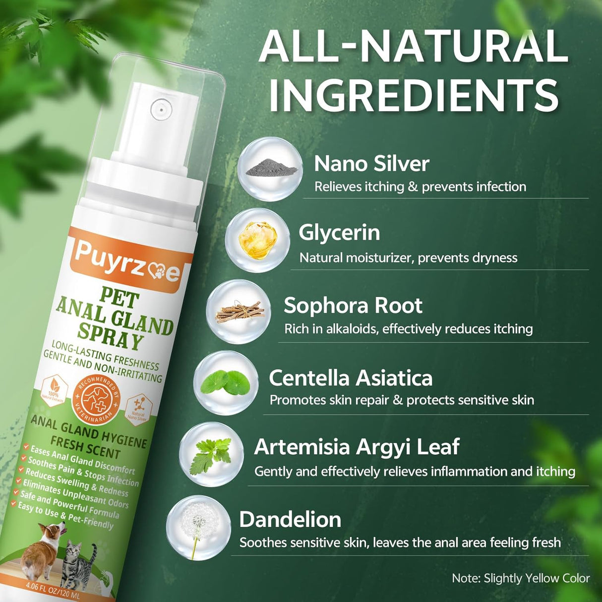 Puyrzoe Dog Anal Gland Spray for All Pets 4.06 Fl.Oz.