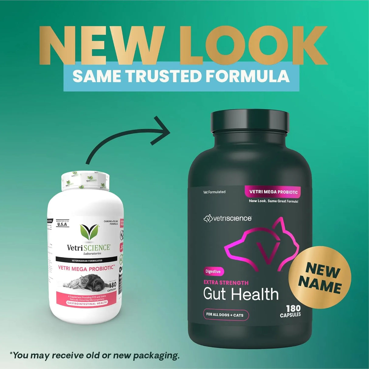 VETRISCIENCE - VetriScience Extra Strength Gut Health Probiotic & Prebiotic 180 Capsulas - The Red Vitamin MX - Probióticos Para Perros - {{ shop.shopifyCountryName }}