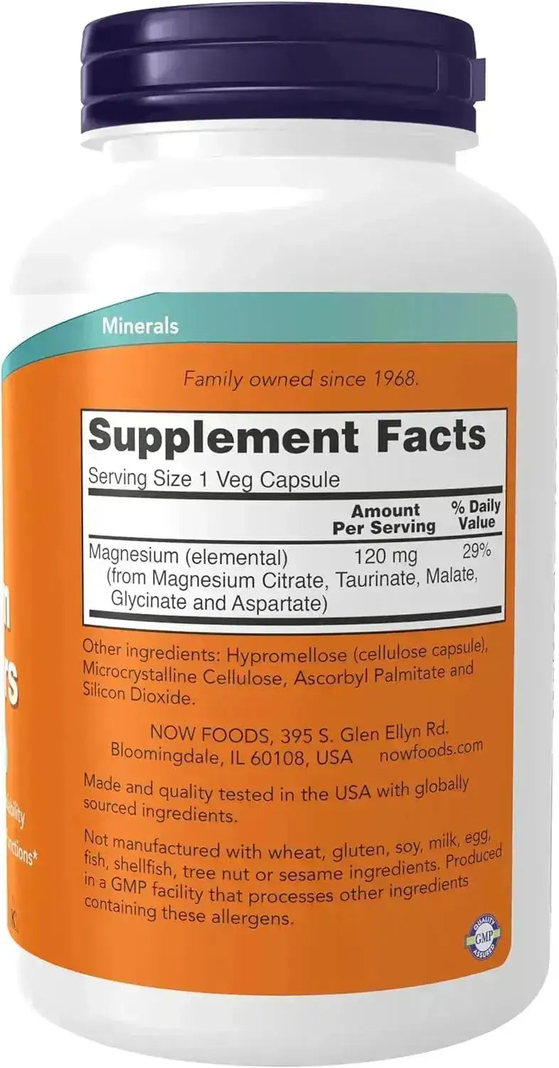 NOW SUPPLEMENTS - NOW Supplements Magnesium Transporters 180 Capsulas - The Red Vitamin MX - Suplementos Alimenticios - {{ shop.shopifyCountryName }}