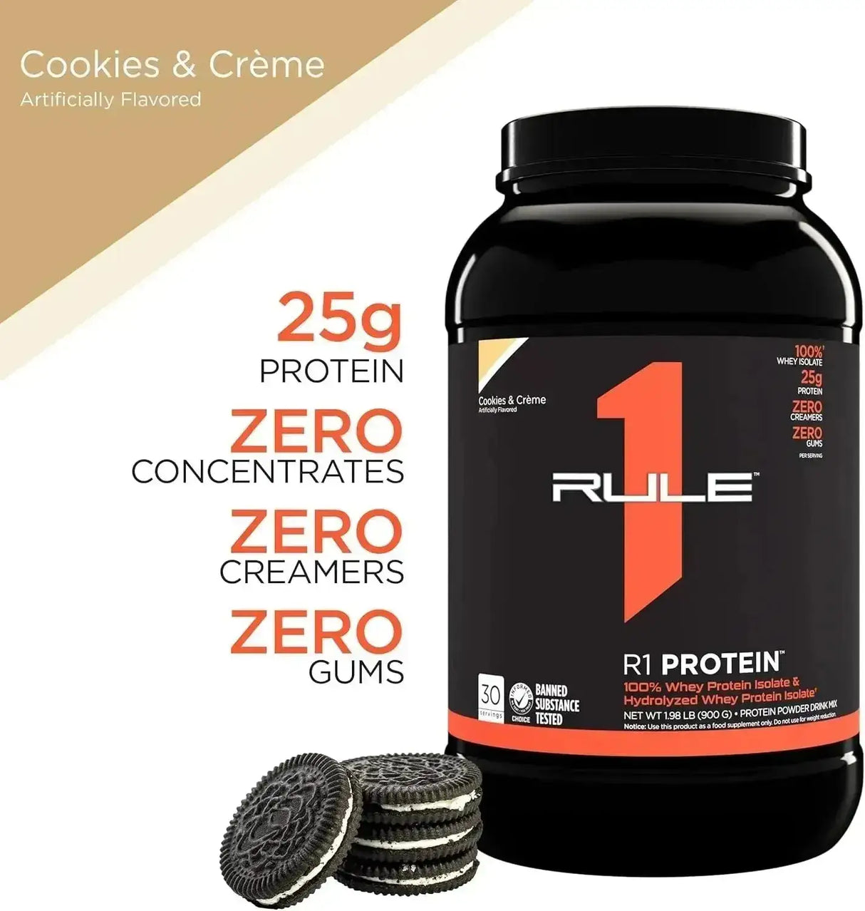 RULE ONE - Rule One Proteins R1 Protein Cookies and Crème 900Gr. - The Red Vitamin MX - Suplementos Alimenticios - {{ shop.shopifyCountryName }}