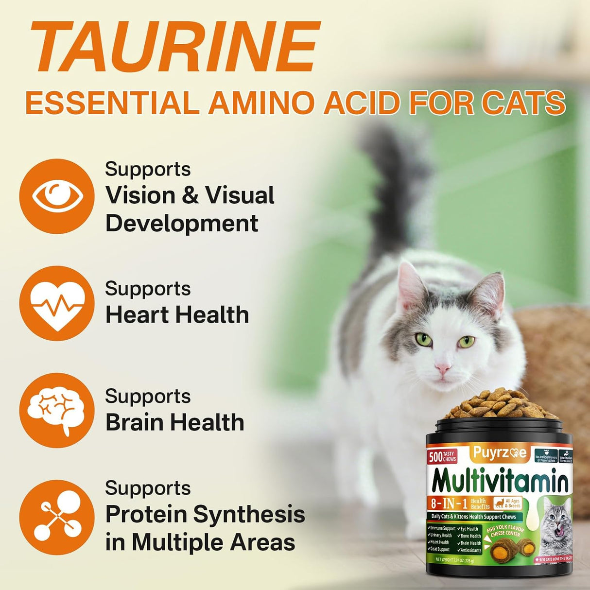 Puyrzoe Cat Multivitamin 500 Masticables