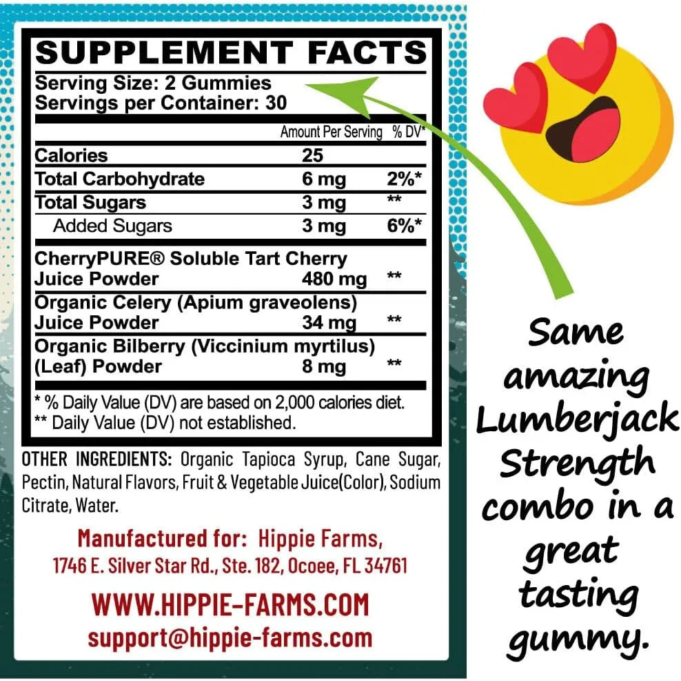 HIPPIE FARMS - Hippie Farms Tart Cherry Gummies 60 Gomitas - The Red Vitamin MX - Suplementos Alimenticios - {{ shop.shopifyCountryName }}