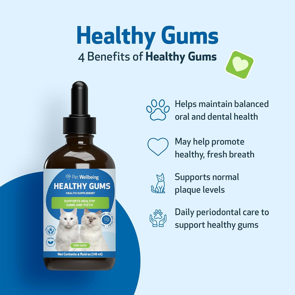 Pet Wellbeing Healthy Gums for Cats 4 Fl.Oz.