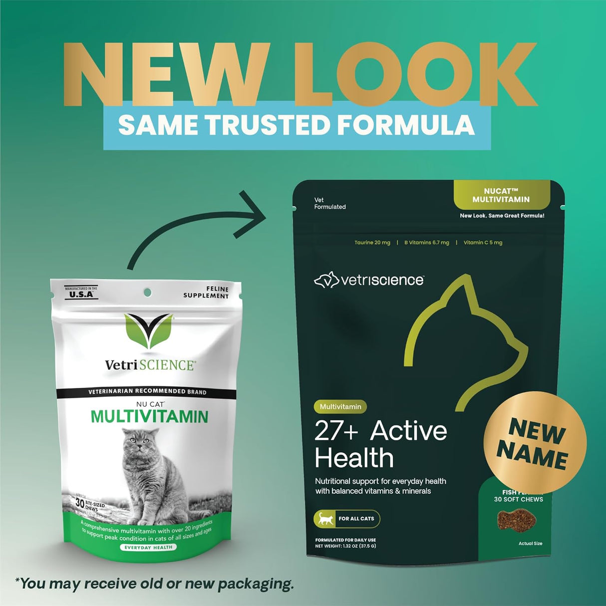 VetriScience 27+ Active Health Chews Fish Flavor 30 Masticables