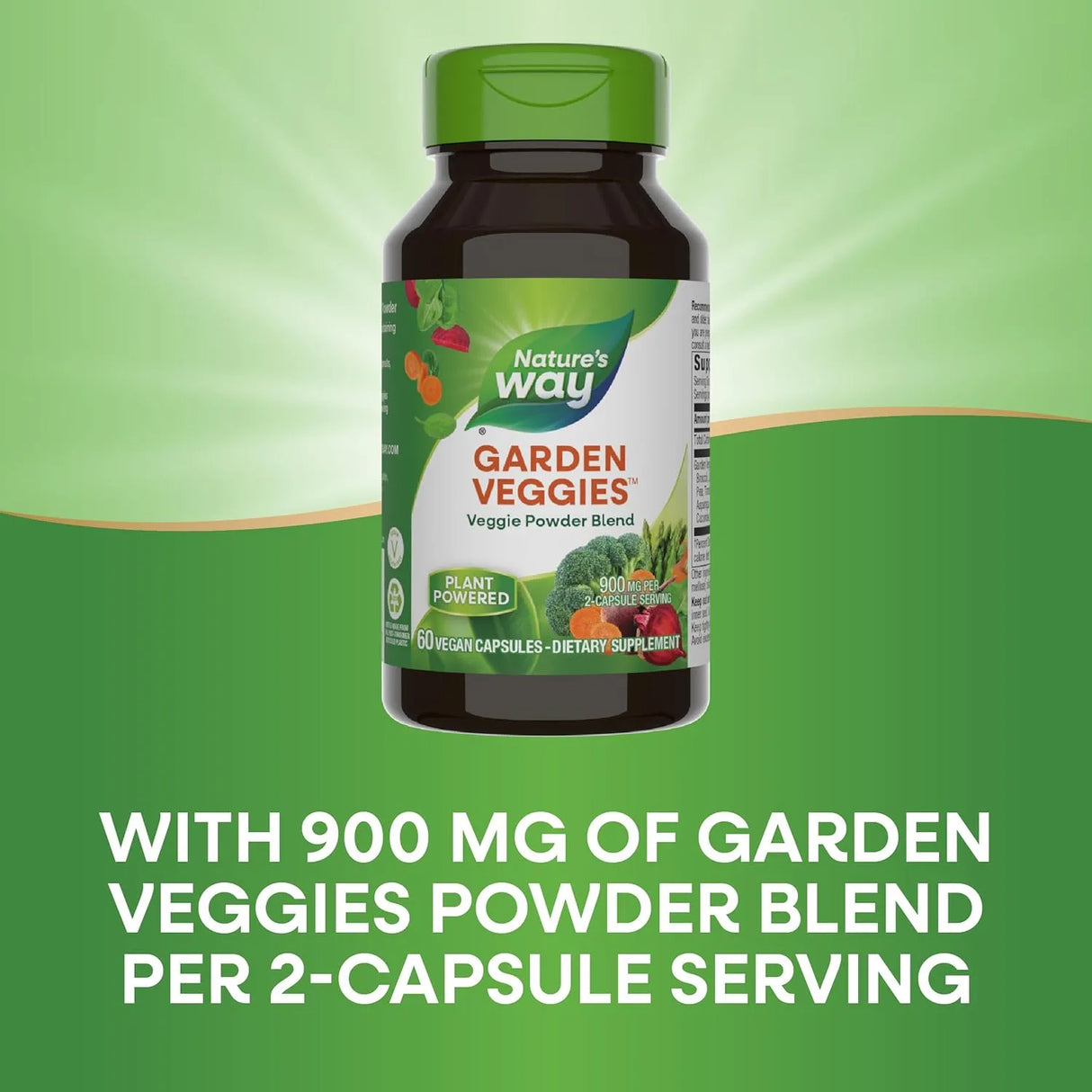 NATURE'S WAY - Nature's Way Garden Veggies Veggie Powder Blend 900Mg. 60 Capsulas - The Red Vitamin MX - Suplementos Alimenticios - {{ shop.shopifyCountryName }}
