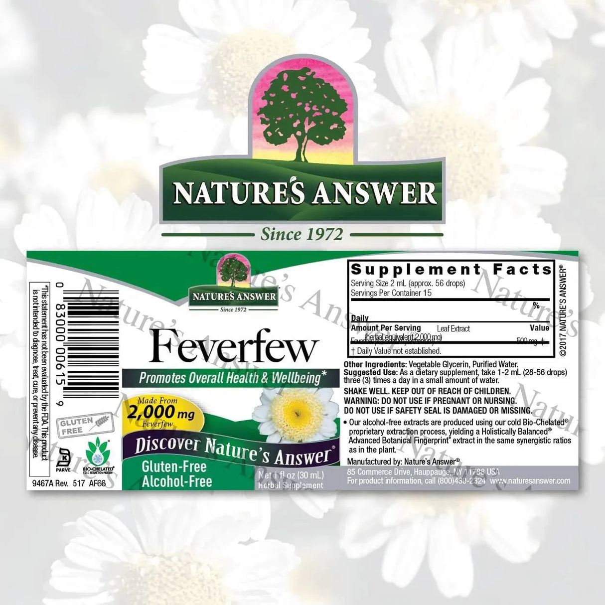 NATURE´S ANSWER - Nature's Answer Alcohol-Free Feverfew 2000Mg. 1 Fl.Oz. - The Red Vitamin MX - Suplementos Alimenticios - {{ shop.shopifyCountryName }}