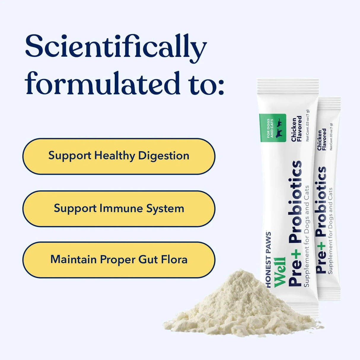 HONEST PAWS - Honest Paws Premium Probiotic Powder Chicken 30 Paquetes - The Red Vitamin MX - Probióticos Para Perros - {{ shop.shopifyCountryName }}