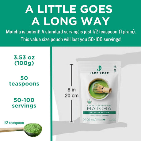 JADE LEAF - Jade Leaf Matcha Organic Green Tea Powder 100Gr. - The Red Vitamin MX - Suplementos Alimenticios - {{ shop.shopifyCountryName }}
