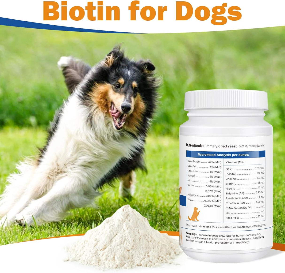 PKperekond Biotin for Dogs Supports Shiny Coat and Healthy Skin Unflavored 170Gr.