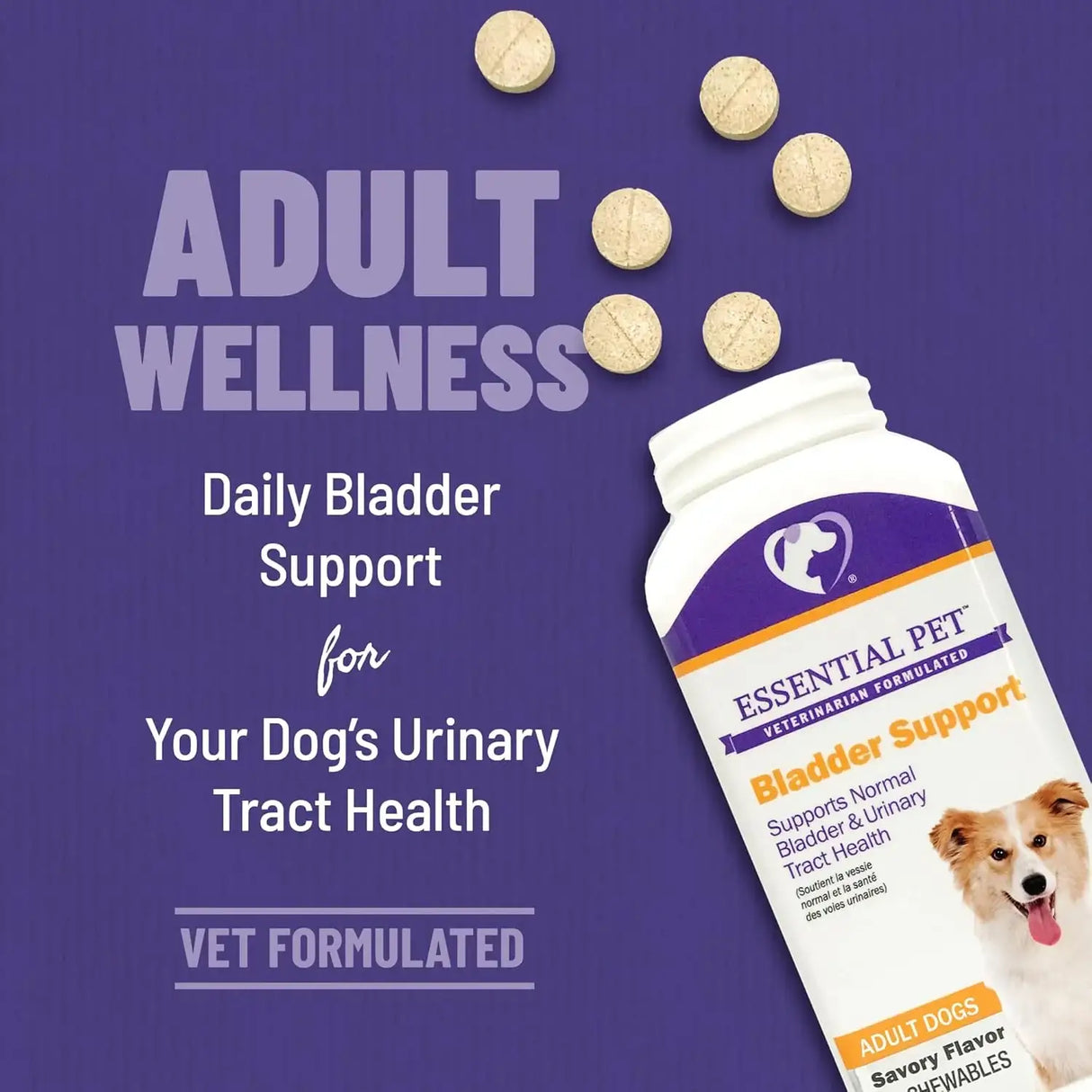ESSENTIAL PET - Essential Pet Bladder Support for Normal Bladder & Urinary Tract Health in Dogs 90 Masticables - The Red Vitamin MX - Salud De Tracto Urinario Para Perros - {{ shop.shopifyCountryName }}